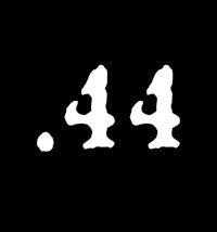 the number 44 on a black background